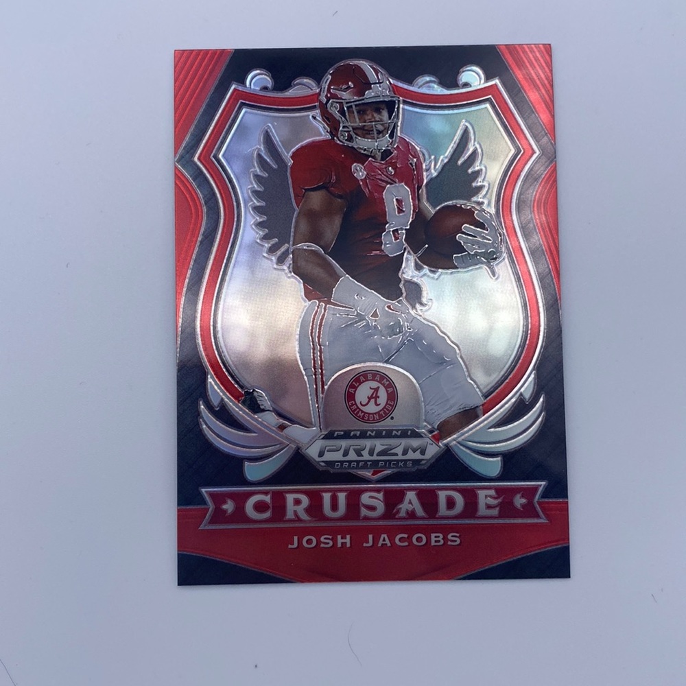 Josh Jacobs- 2020 panini Prizm draft picks #60 (red Prizm ) crusade